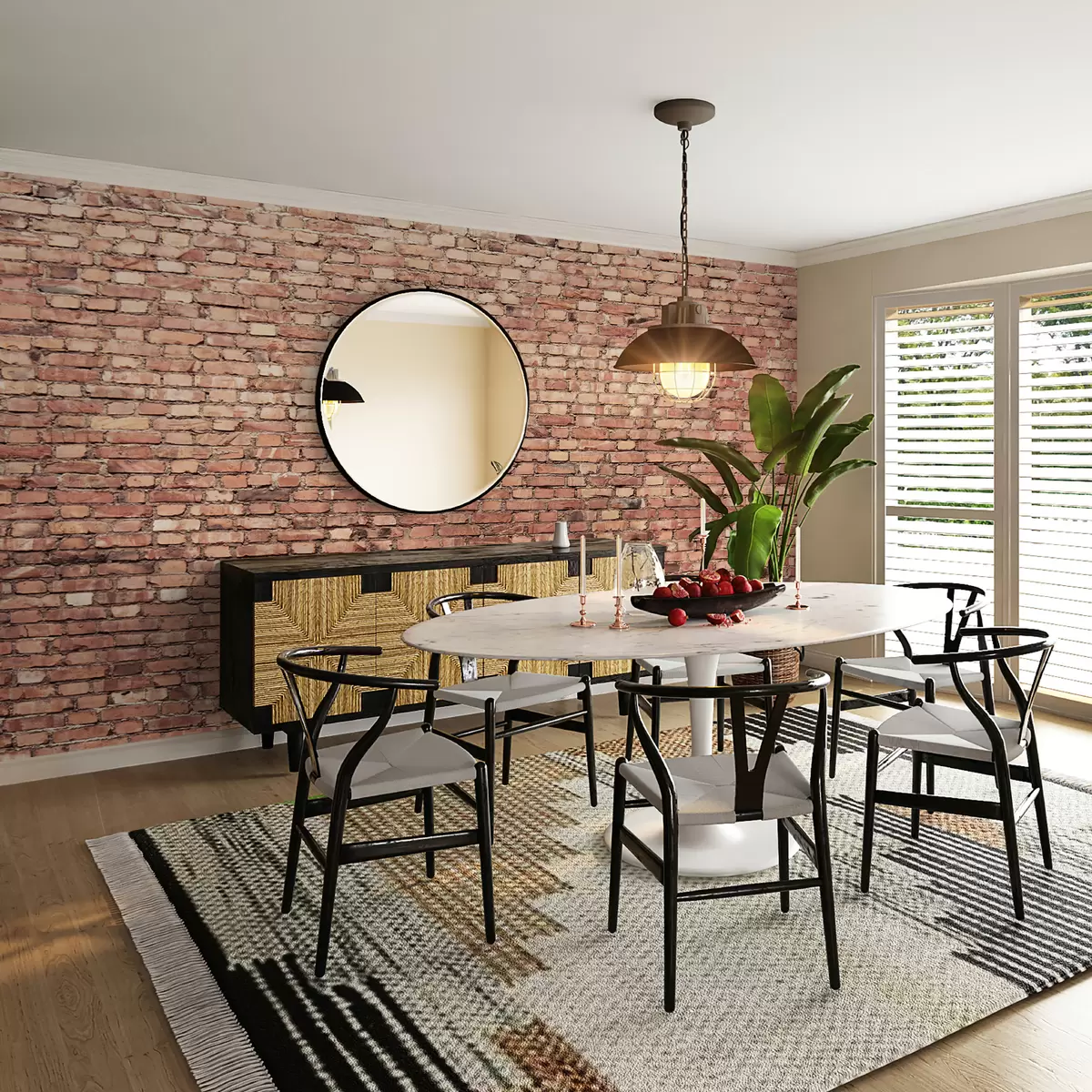 Murales de pared Papel pintado de ladrillo marrón u53032 murales de pared Papel pintado de ladrillo marrón u53032