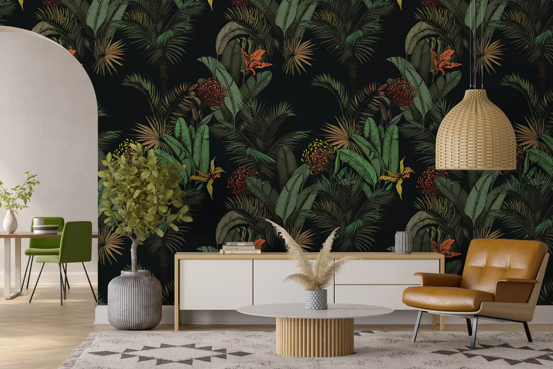 murales de pared Follaje verde selva u79699