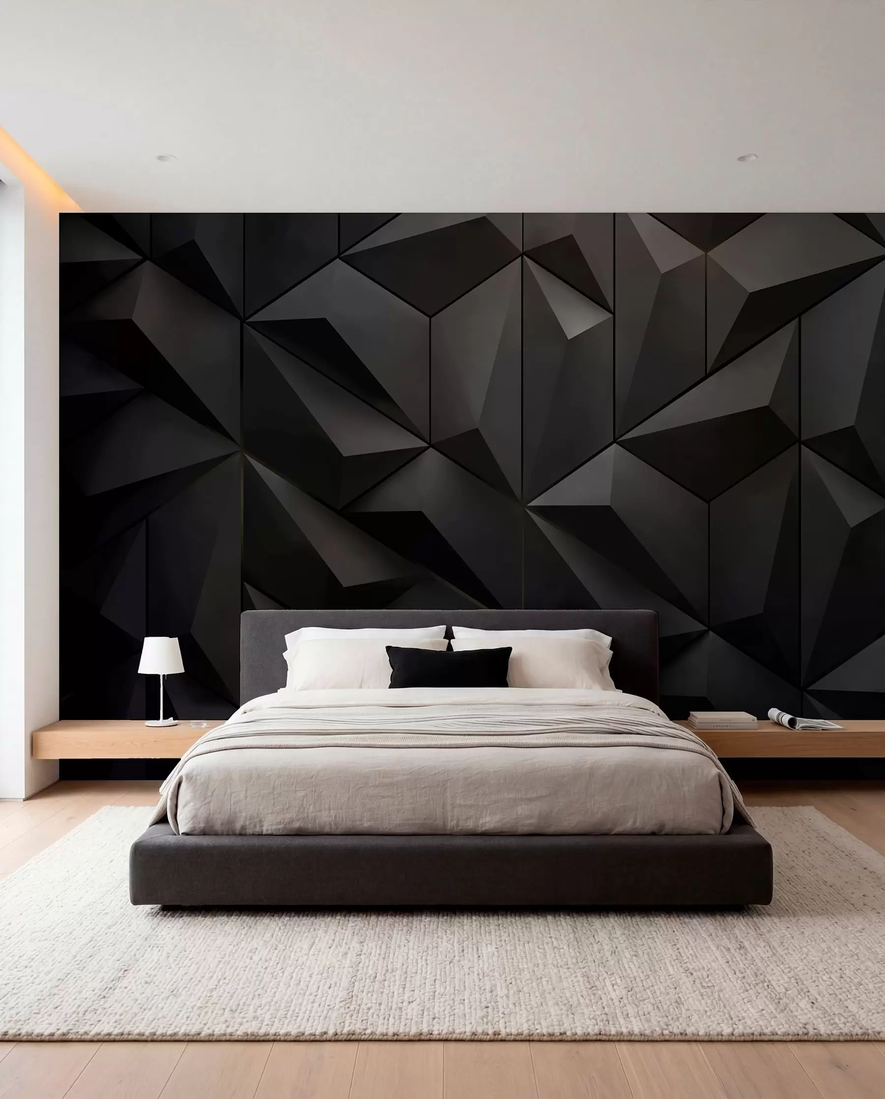 murales de pared Facetas negras u79936