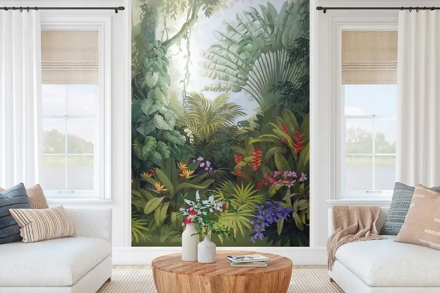 Murales de pared Bosque tropical brillante u02708 murales de pared Bosque tropical brillante u02708