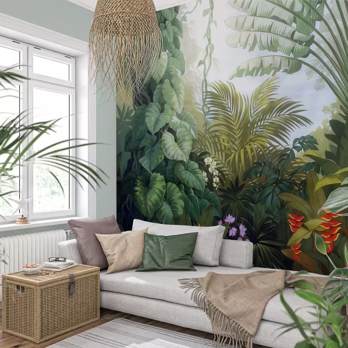Murales de pared Bosque tropical brillante u02708 murales de pared Bosque tropical brillante u02708