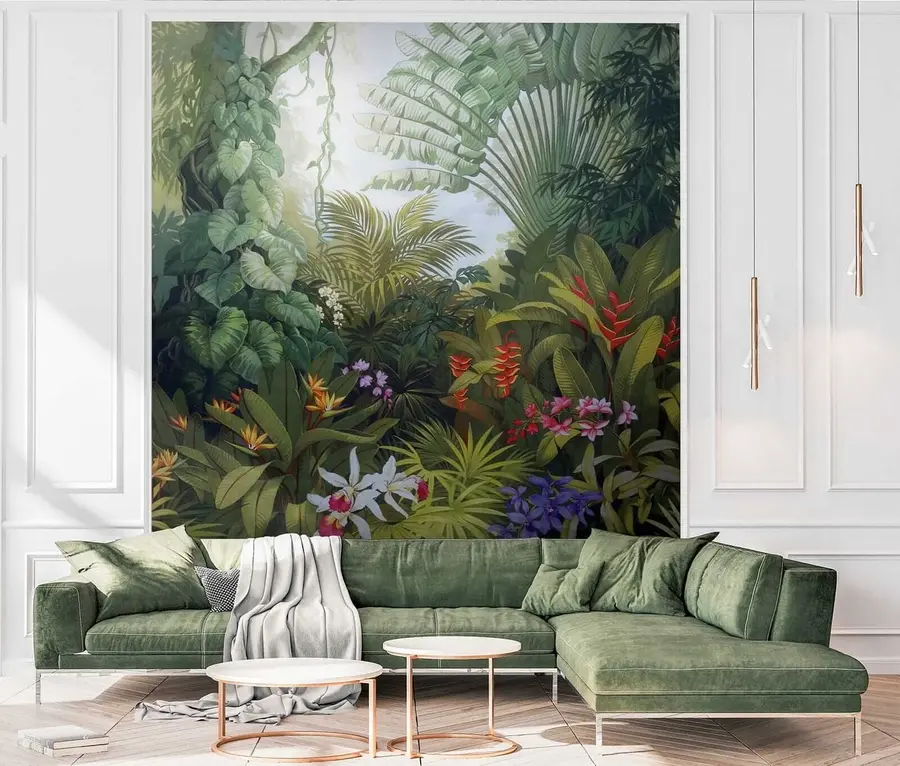 murales de pared Bosque tropical brillante u02708