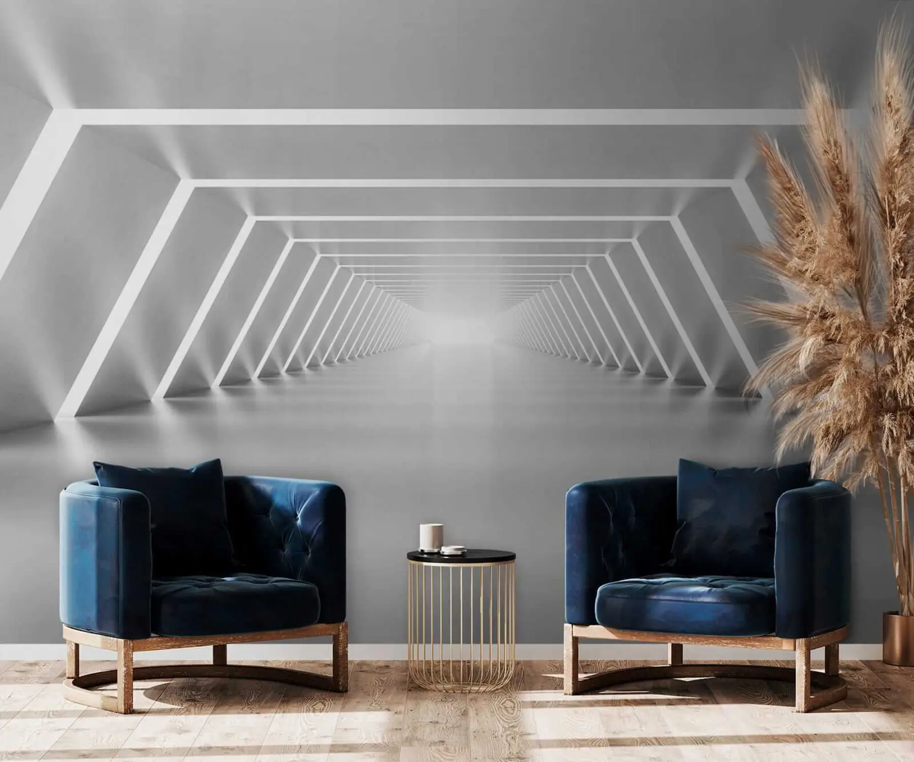 murales de pared Túnel gris u03369