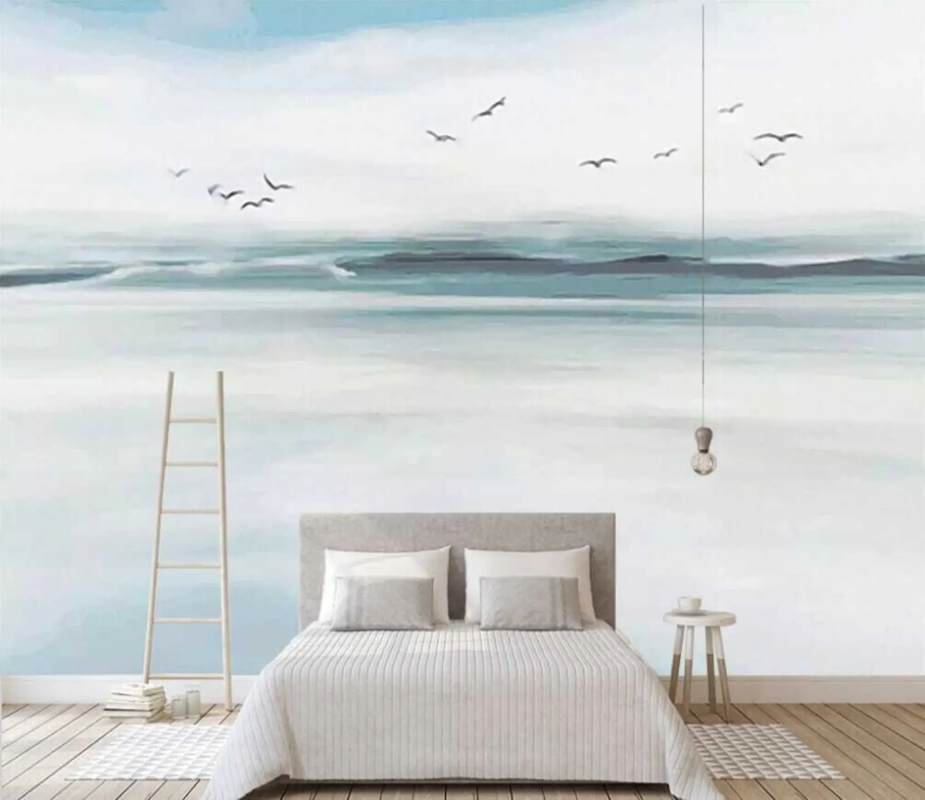 murales de pared Gaviotas sobre el mar u05695