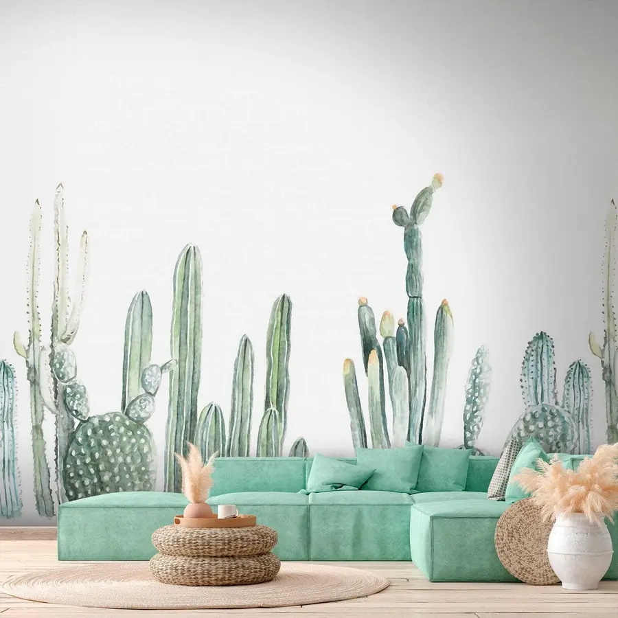 Murales de pared Cactus de acuarela u07240 murales de pared Cactus de acuarela u07240