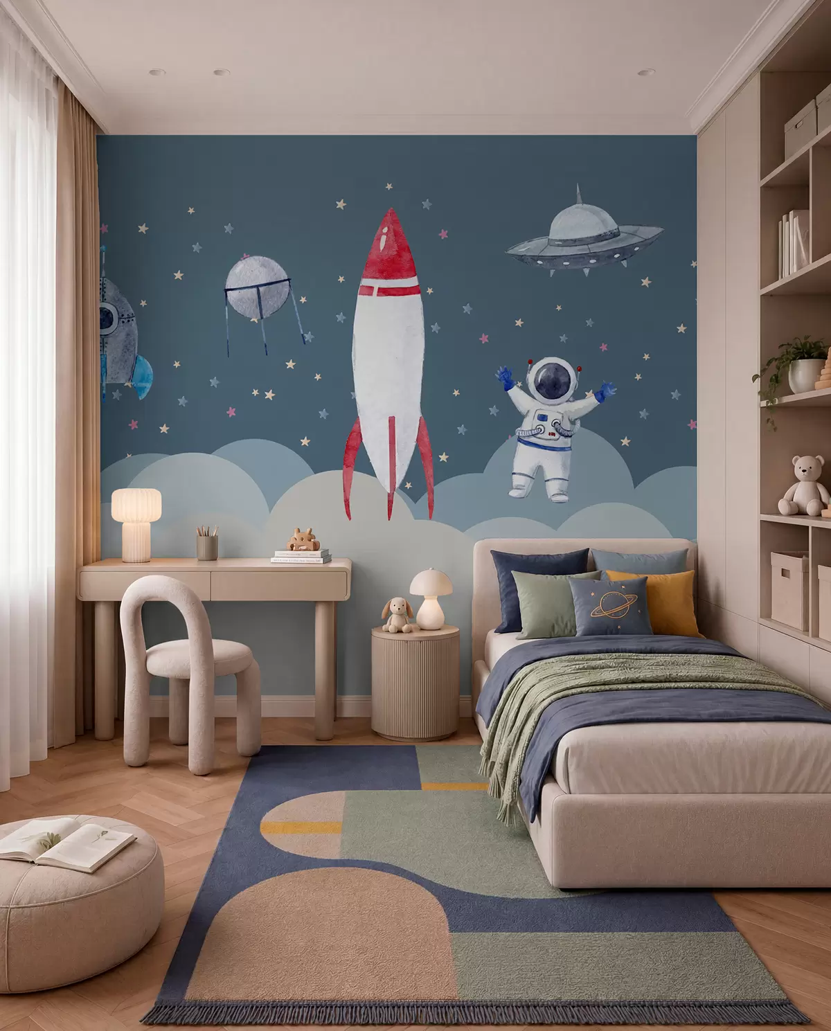 murales de pared Pequeña tripulación espacial u09813