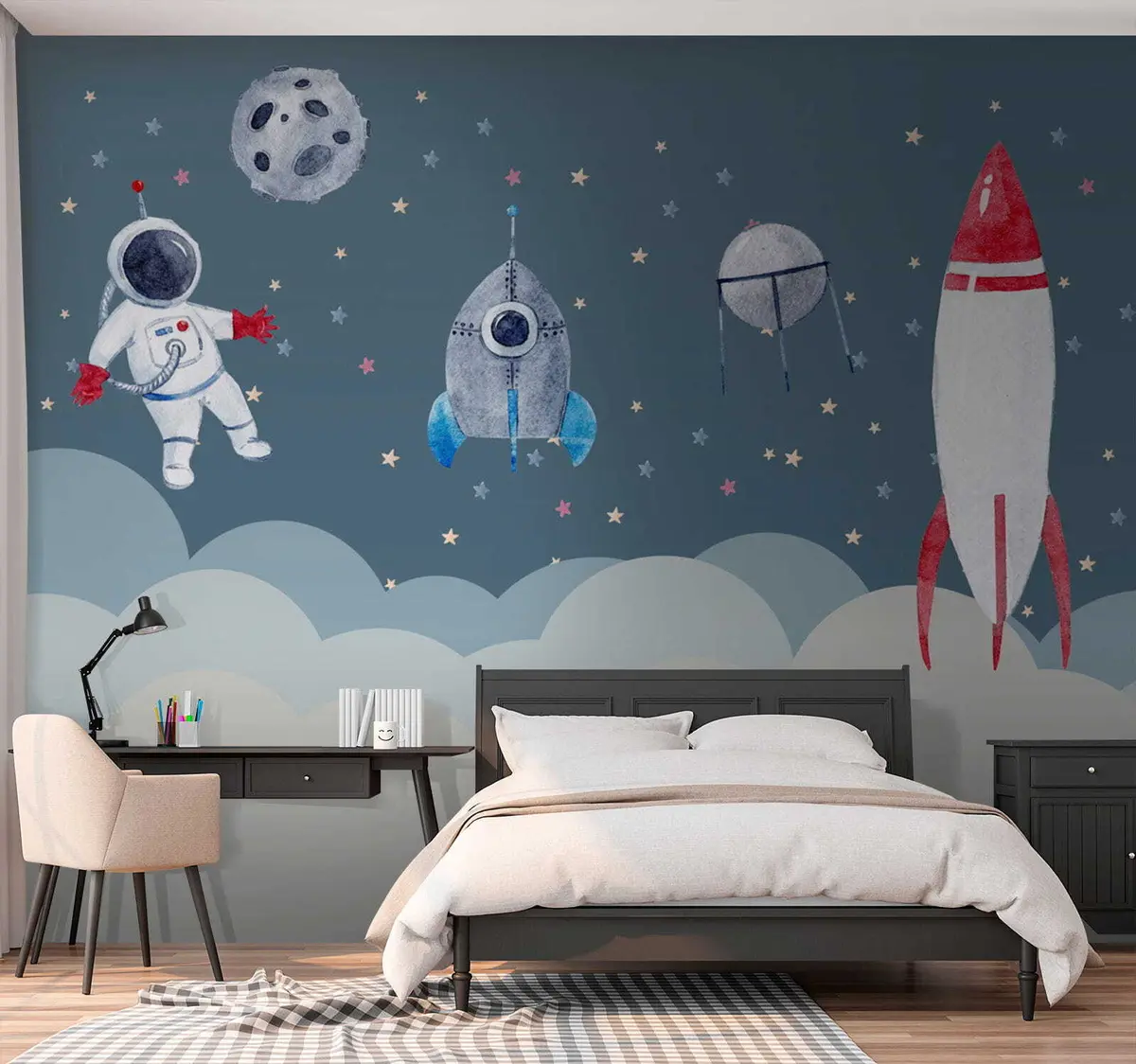 murales de pared Pequeña tripulación espacial u09813