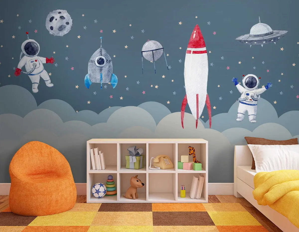 murales de pared Pequeña tripulación espacial u09813