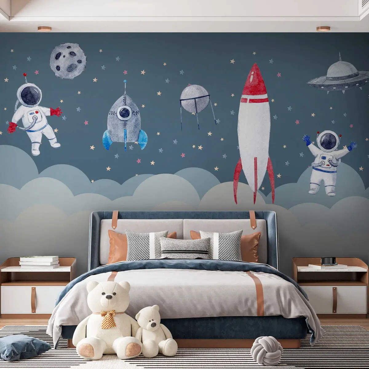 murales de pared Pequeña tripulación espacial u09813