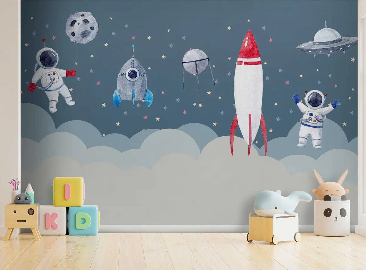 murales de pared Pequeña tripulación espacial u09813