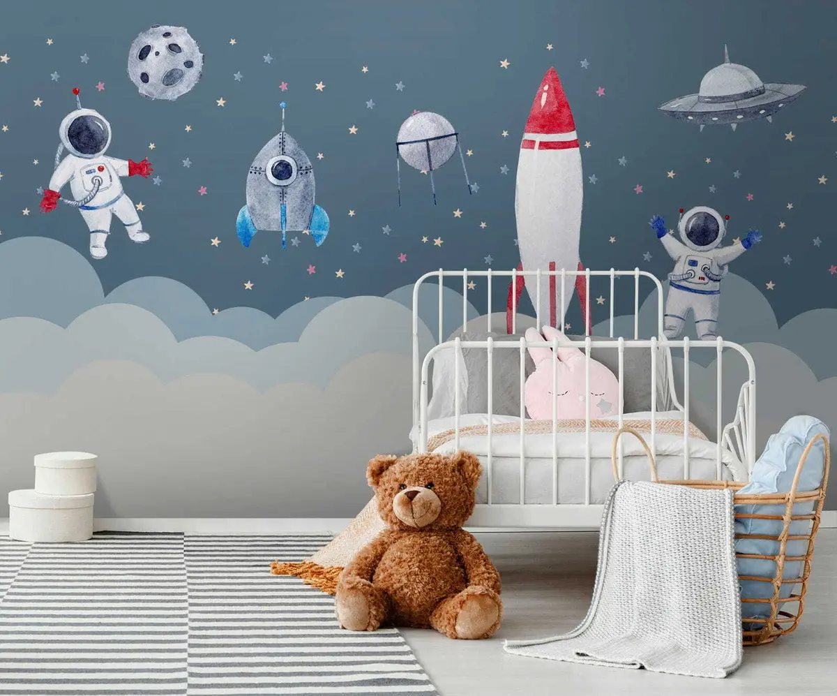 murales de pared Pequeña tripulación espacial u09813