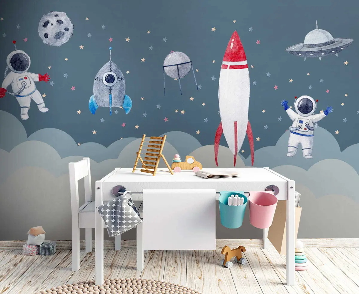 murales de pared Pequeña tripulación espacial u09813