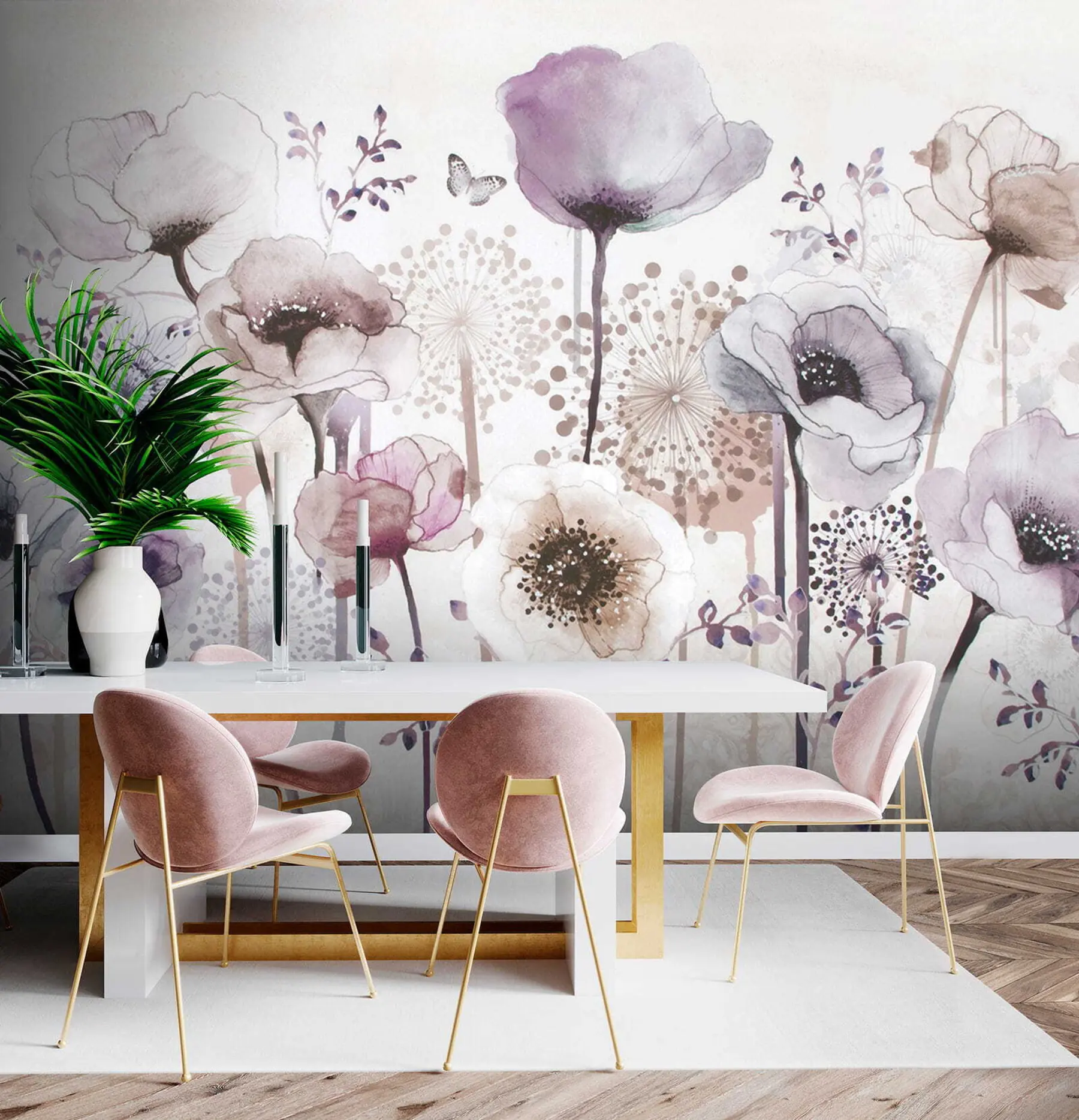 murales de pared Flores de acuarela u14503