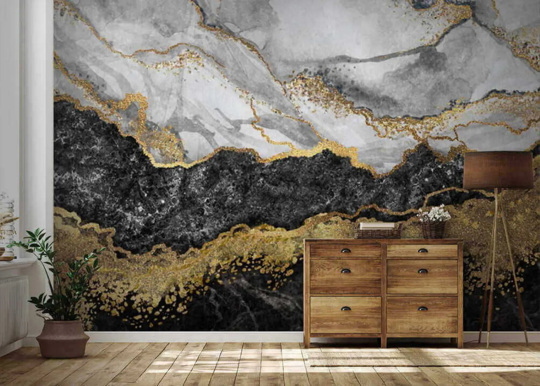 murales de pared Desbordamiento de color u16867