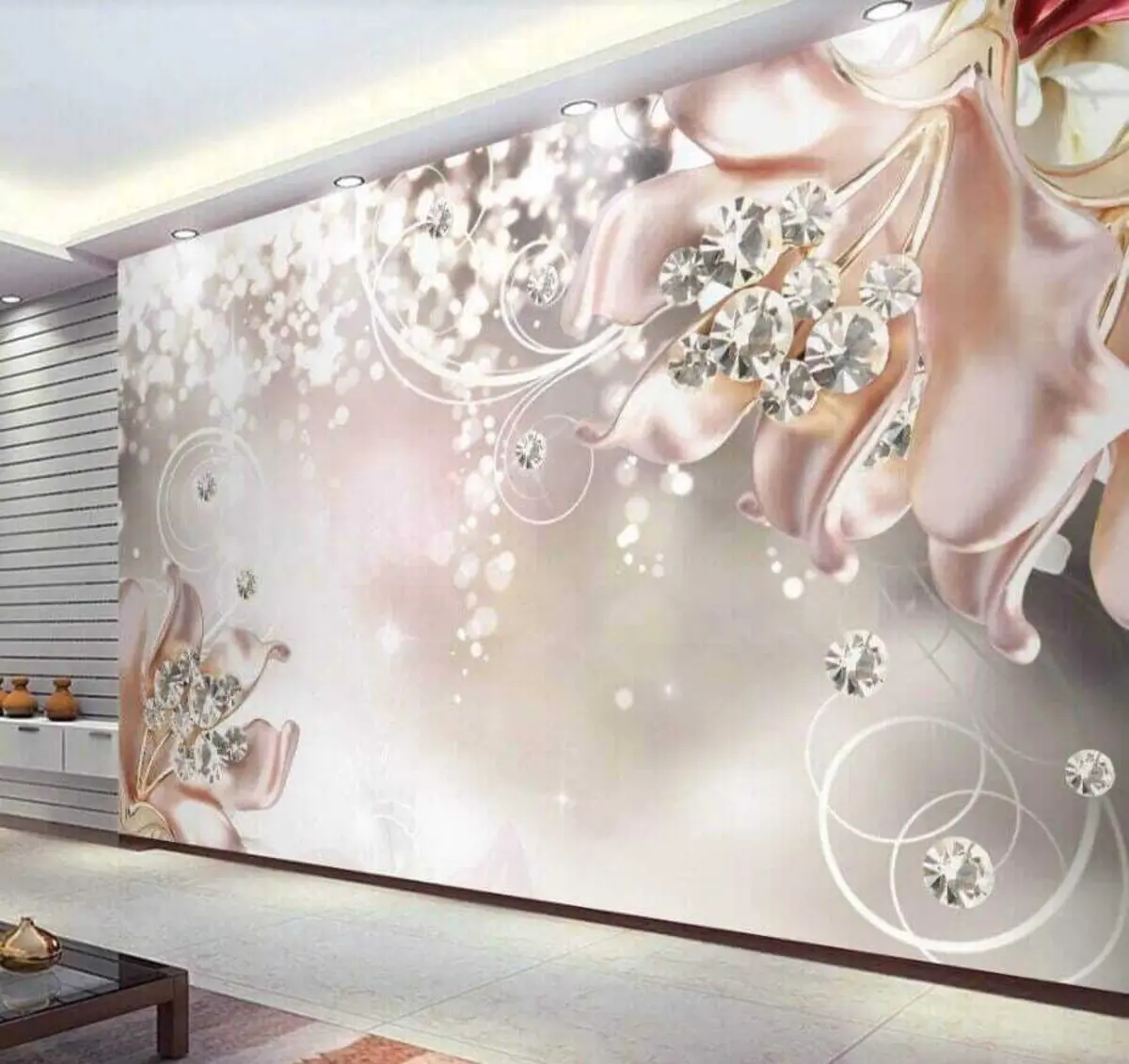 Murales de pared Flores y cristales de porcelana u17739 murales de pared Flores y cristales de porcelana u17739