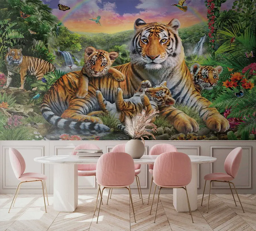 Murales de pared Familia de tigres u18516 murales de pared Familia de tigres u18516