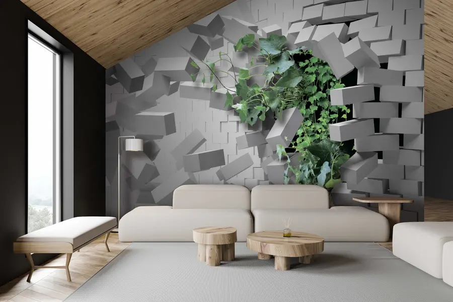 Murales de pared Ivy rompe la pared u22697 murales de pared Ivy rompe la pared u22697