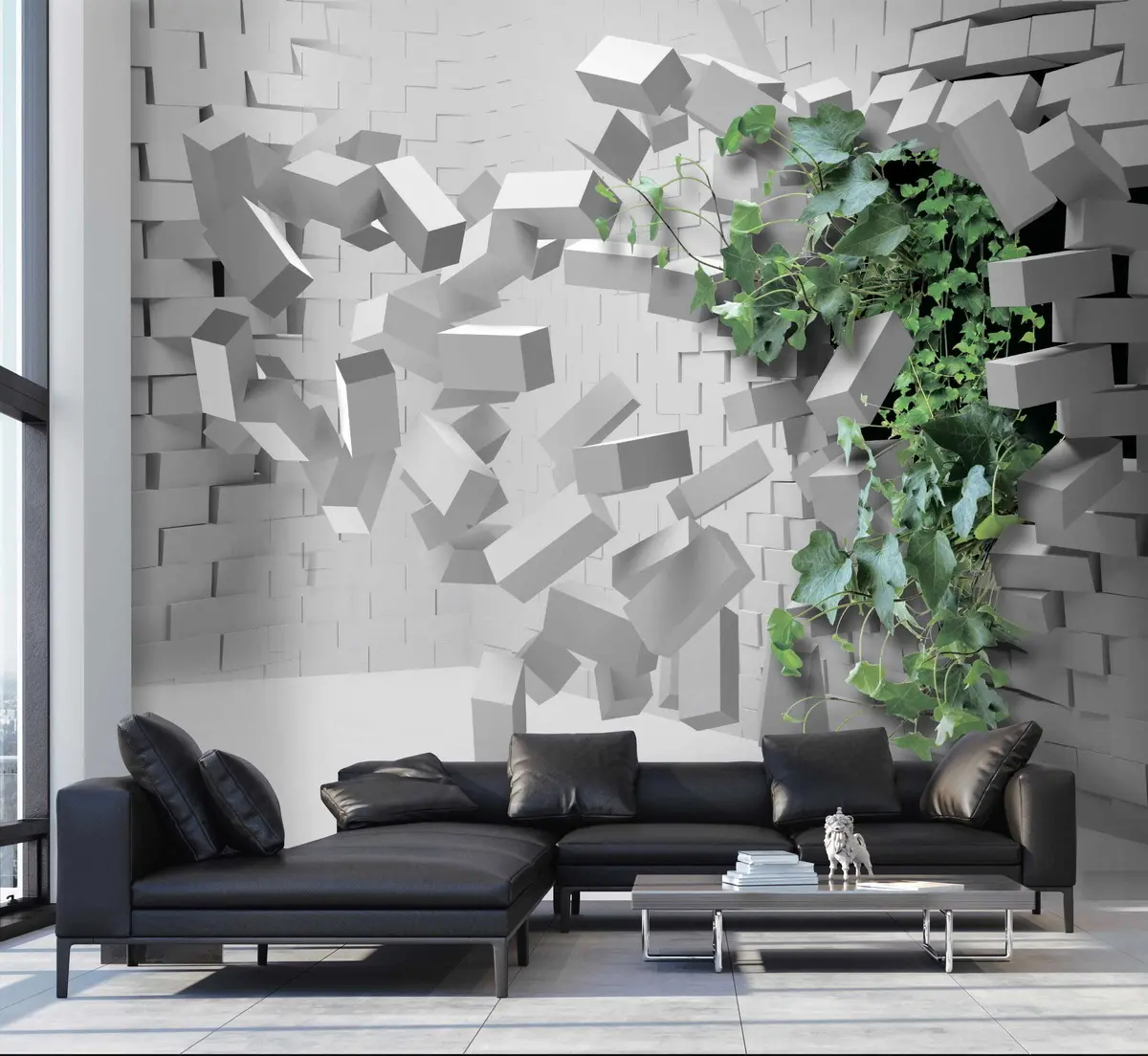 Murales de pared Ivy rompe la pared u22697 murales de pared Ivy rompe la pared u22697