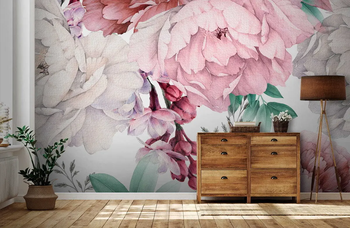 murales de pared Flores delicadas u27236
