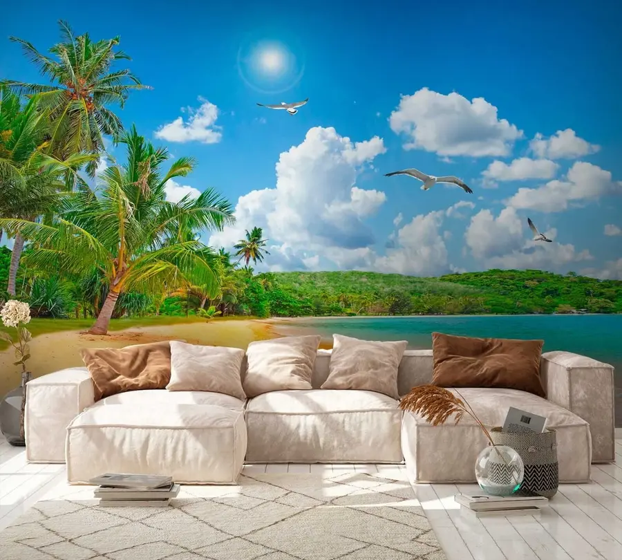 murales de pared Palmeras en la orilla u31410