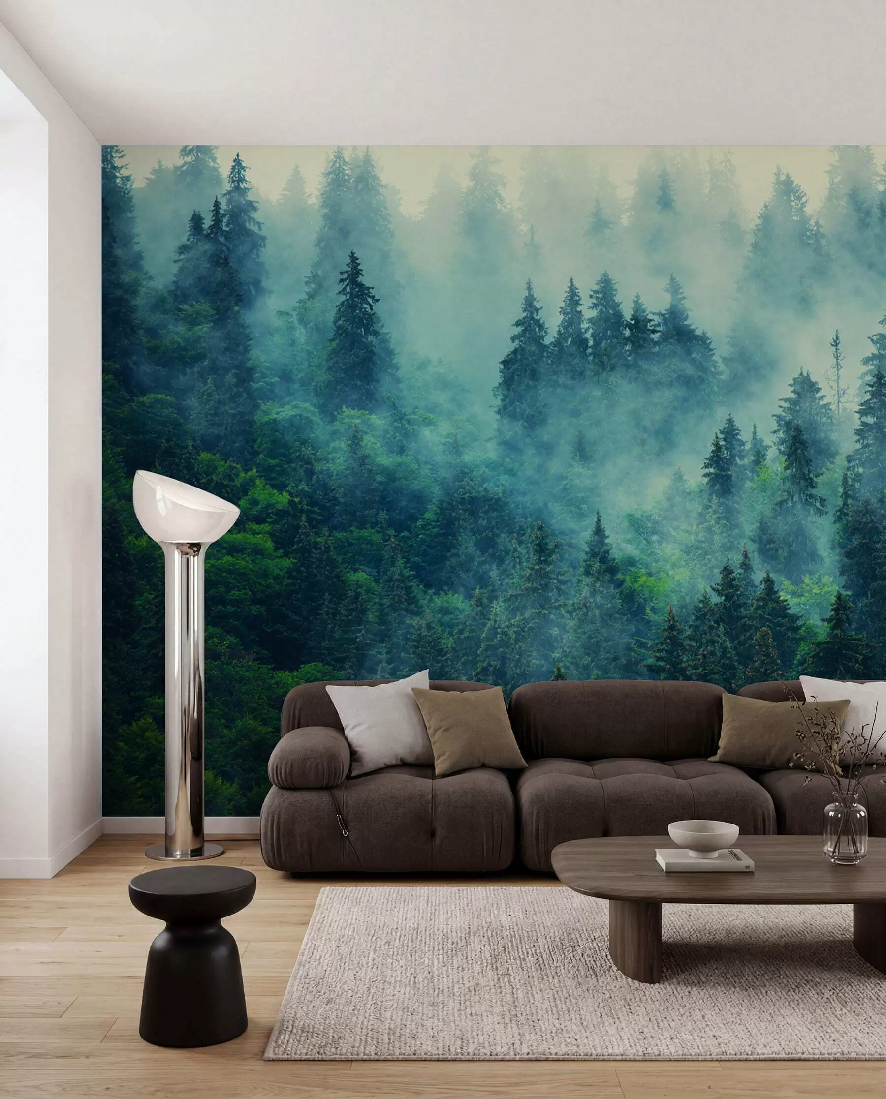 murales de pared Bosque en turquesa profundo u33150
