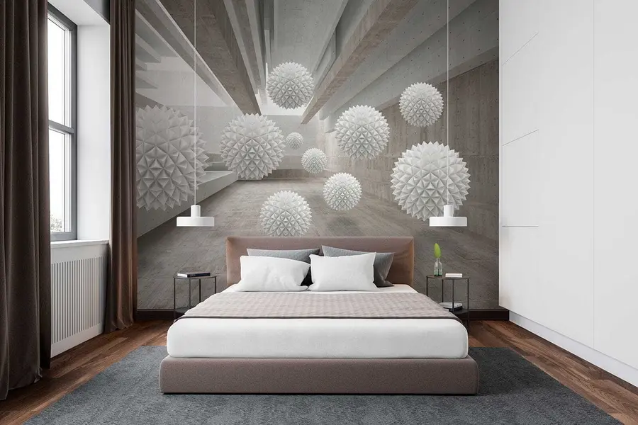 murales de pared Esferas flotando en el aire u34969