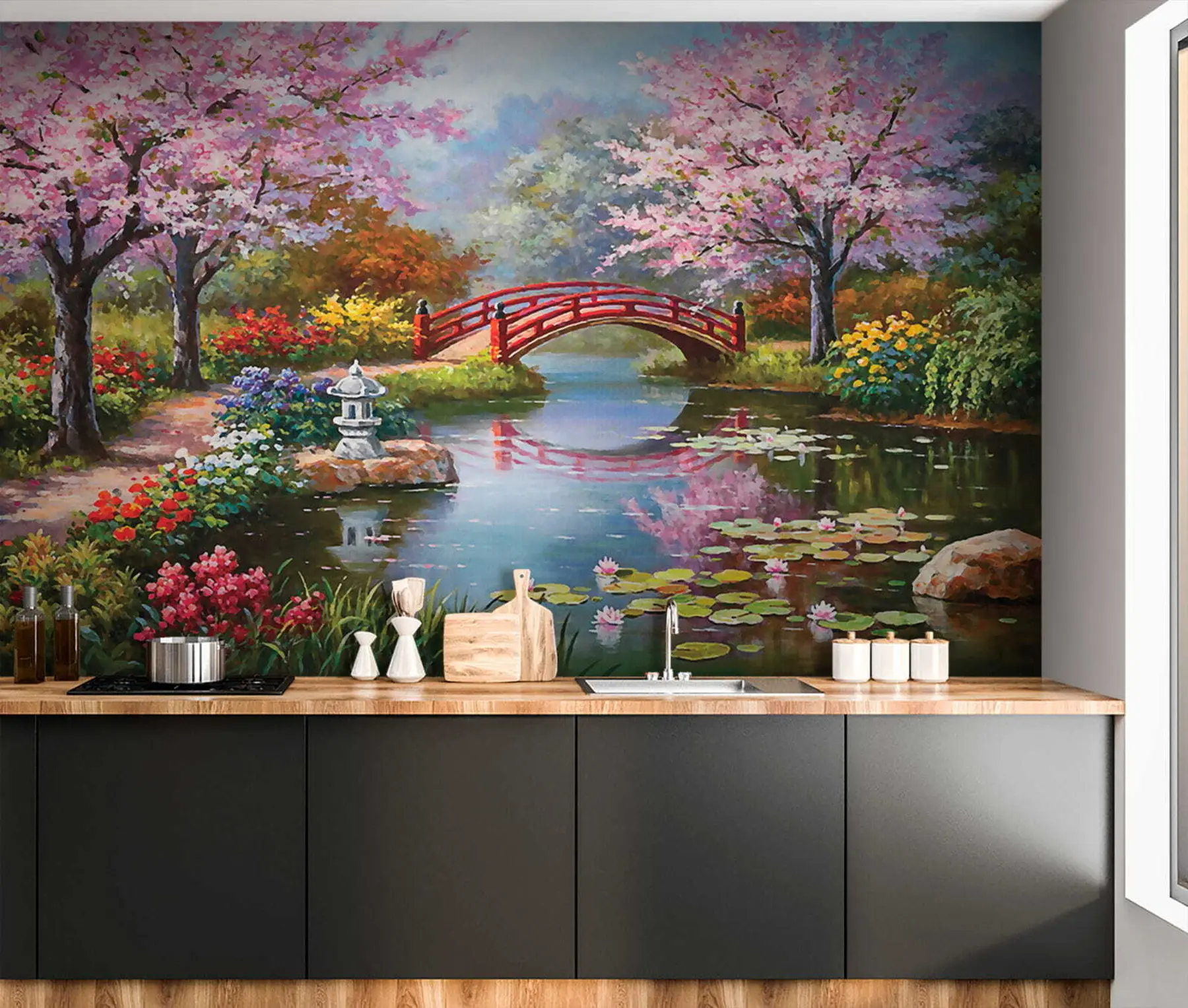 murales de pared Jardín japonés u35418
