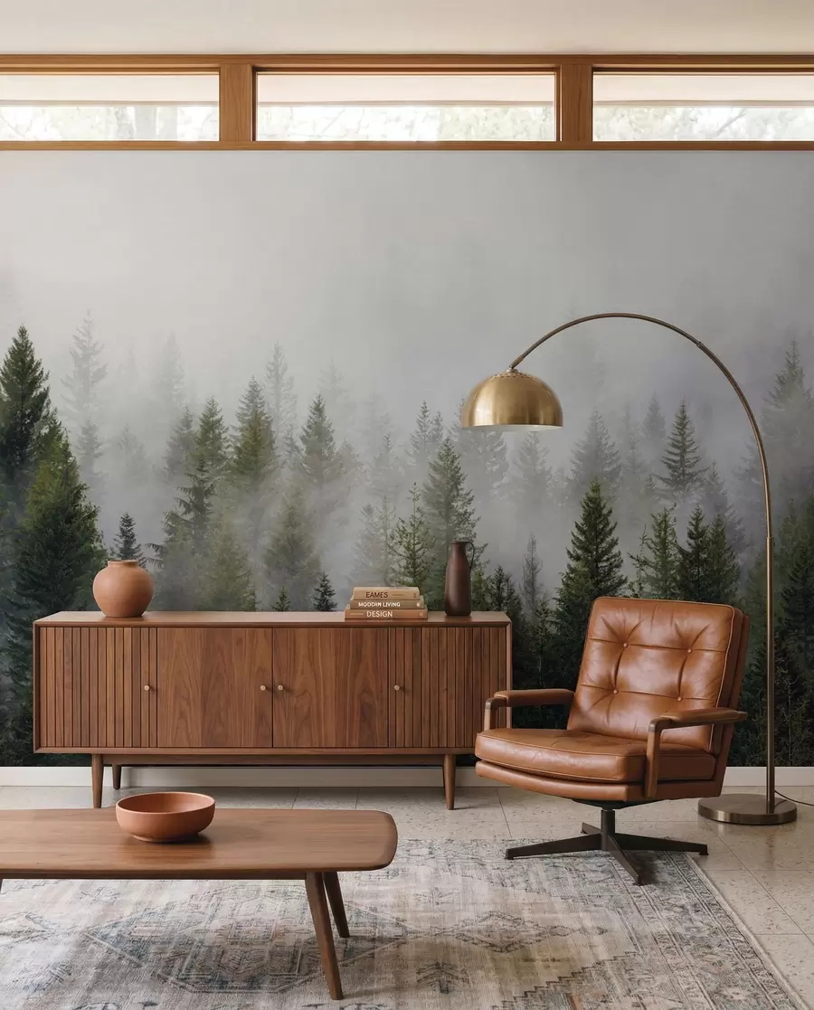 murales de pared Bosque en la niebla u37073