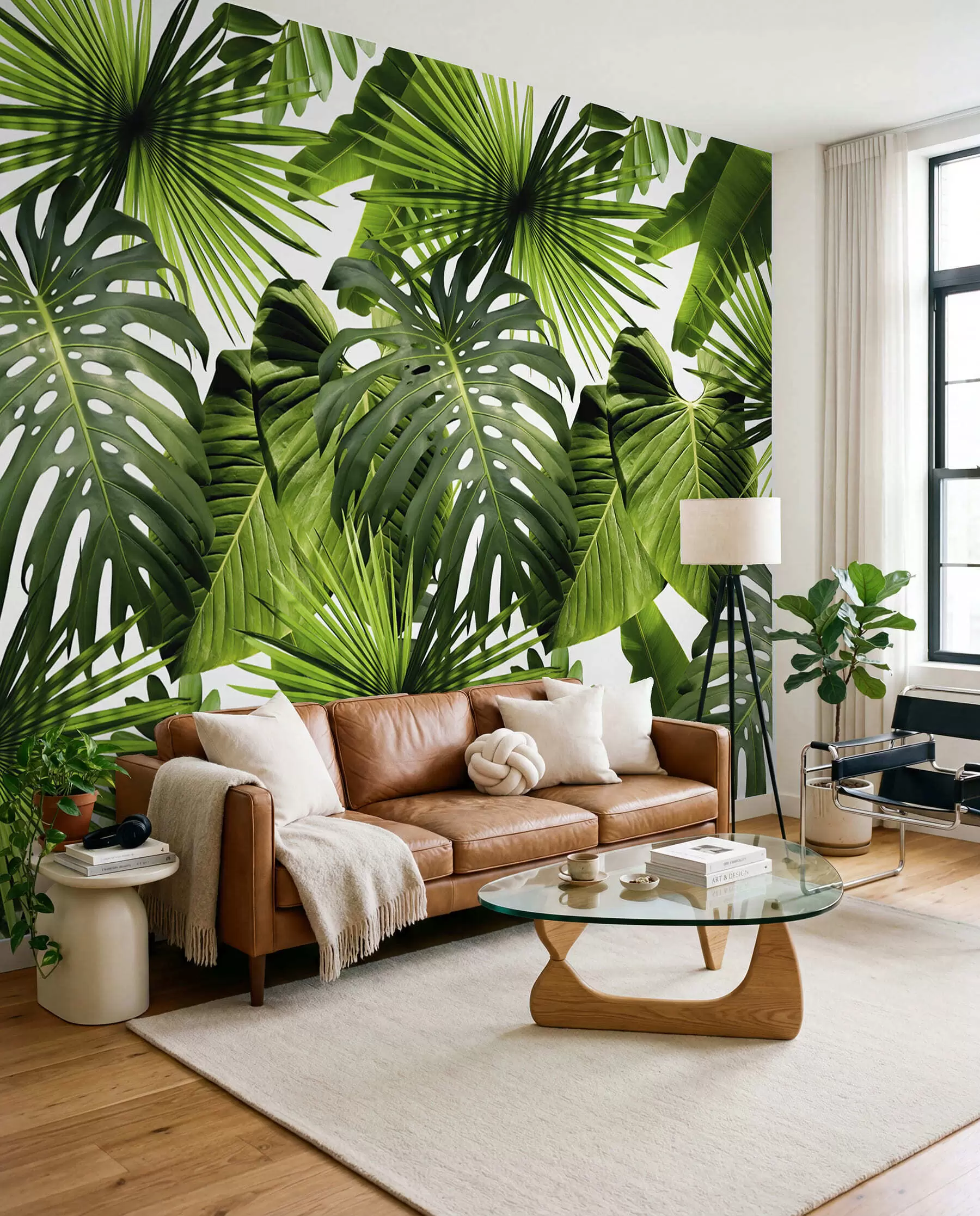 murales de pared Verde tropical a la luz u37767
