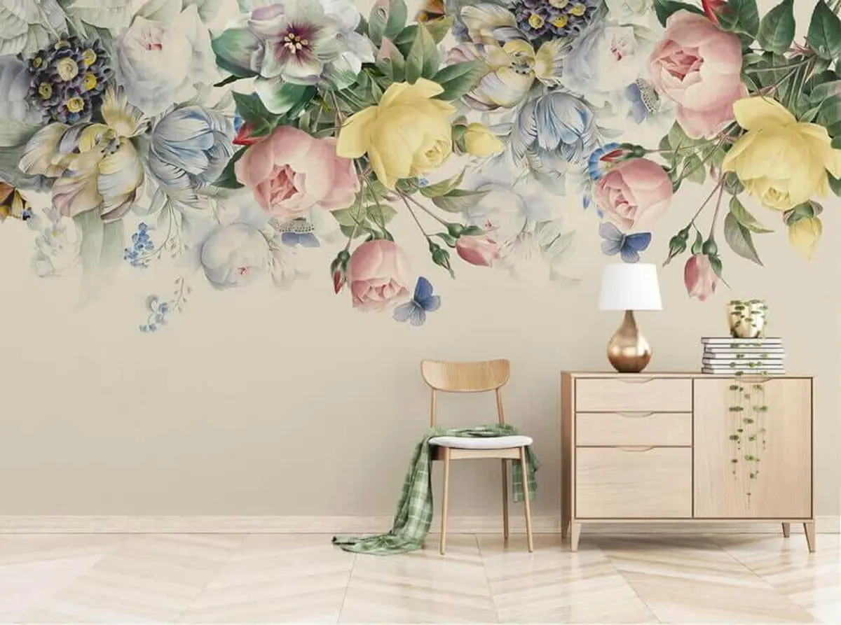 murales de pared Delicado ramo de flores u39845