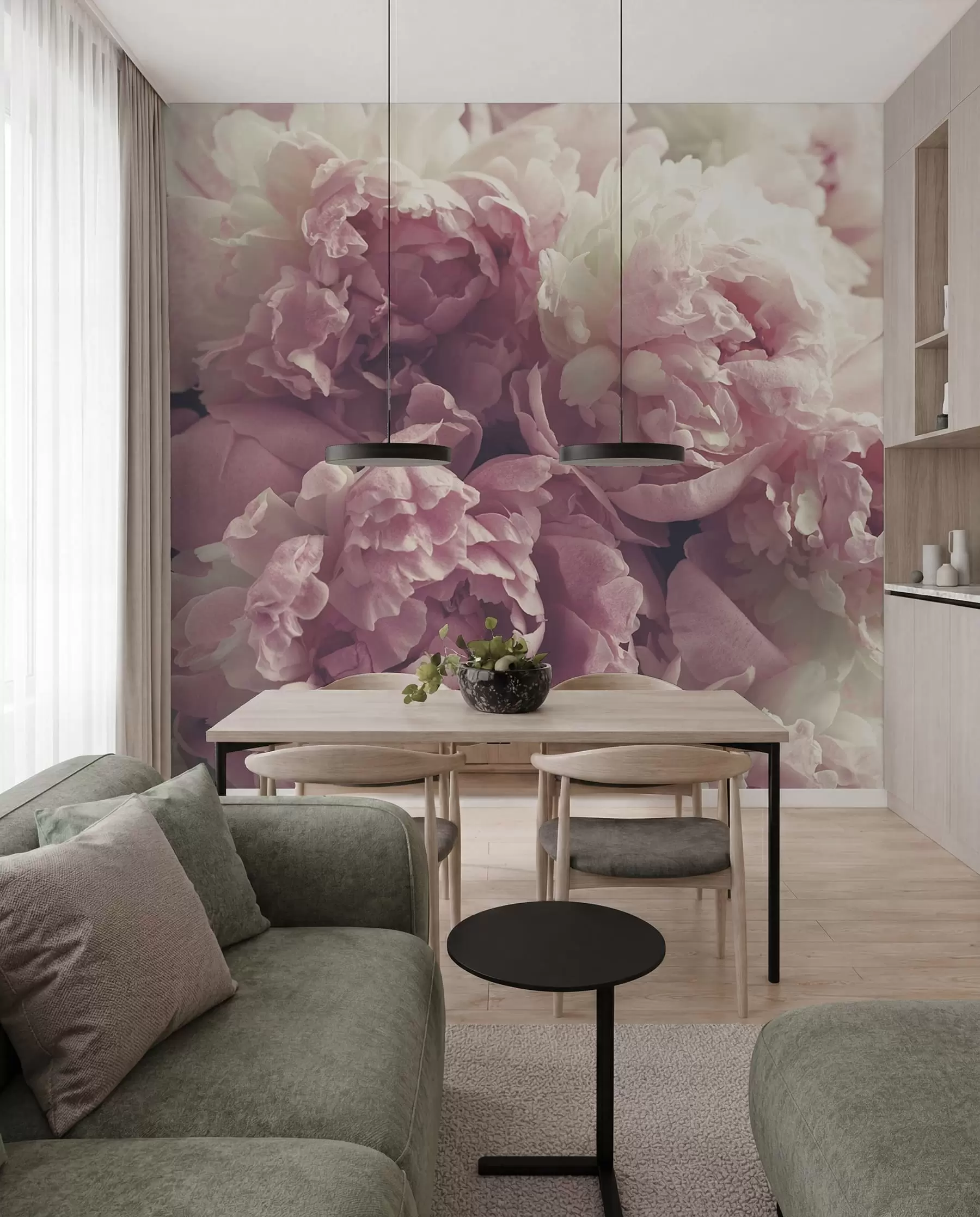 murales de pared Peonias delicadas u44746