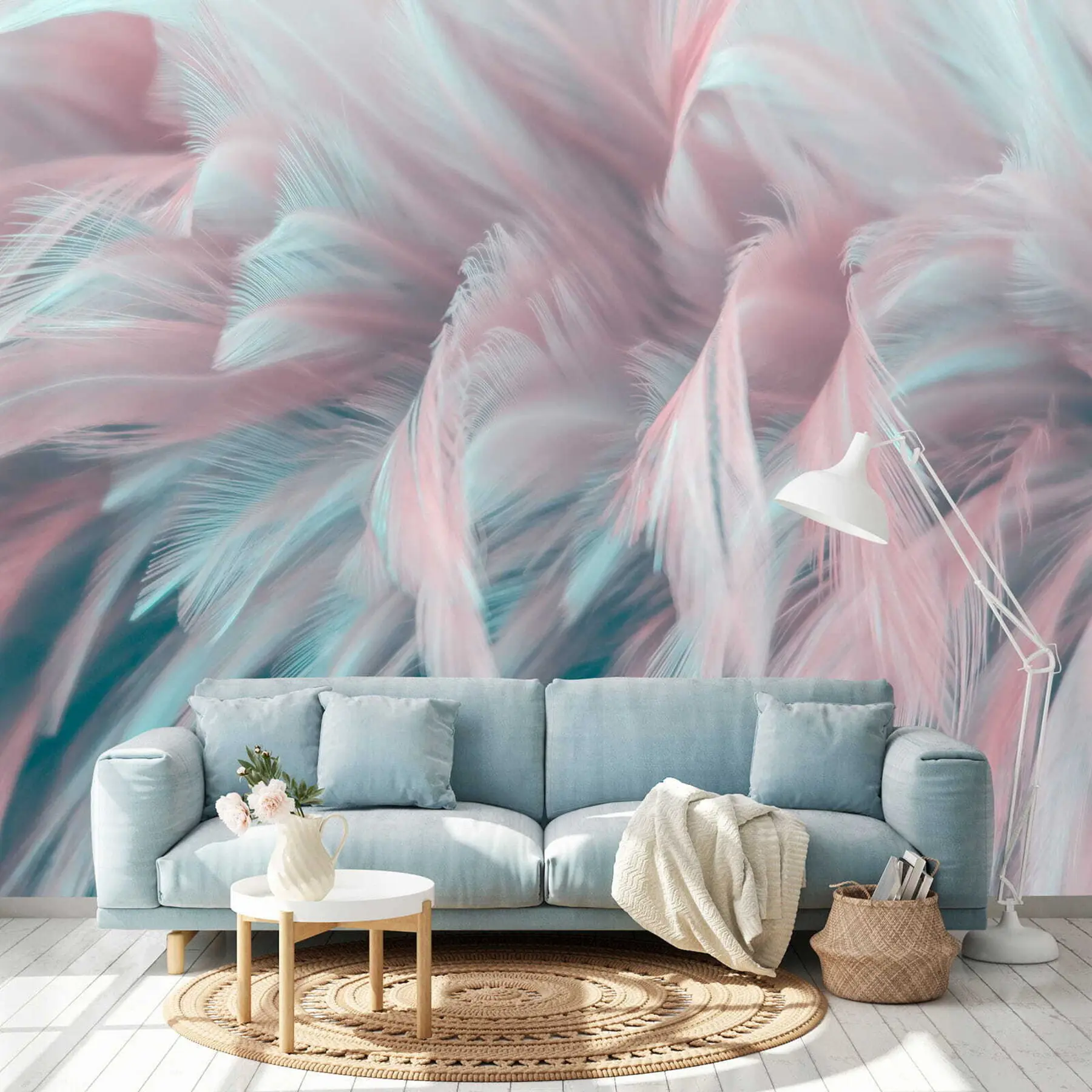 murales de pared Plumas tiernas u45689