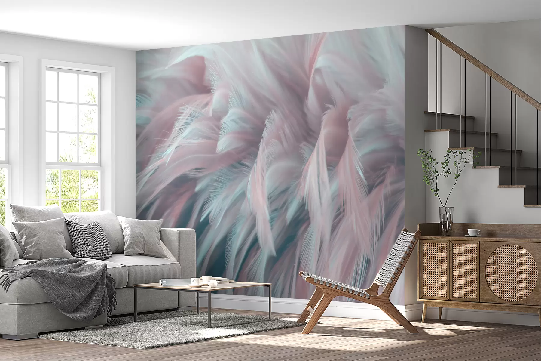 murales de pared Plumas tiernas u45689