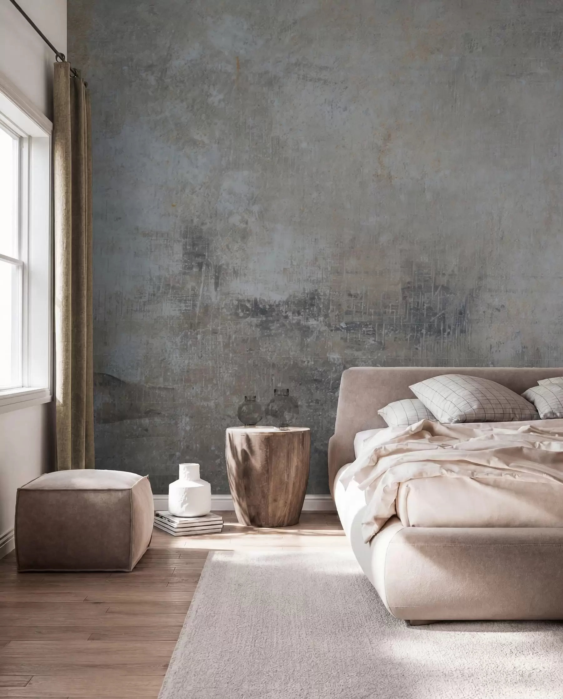 murales de pared Hormigón en gris frío u47663