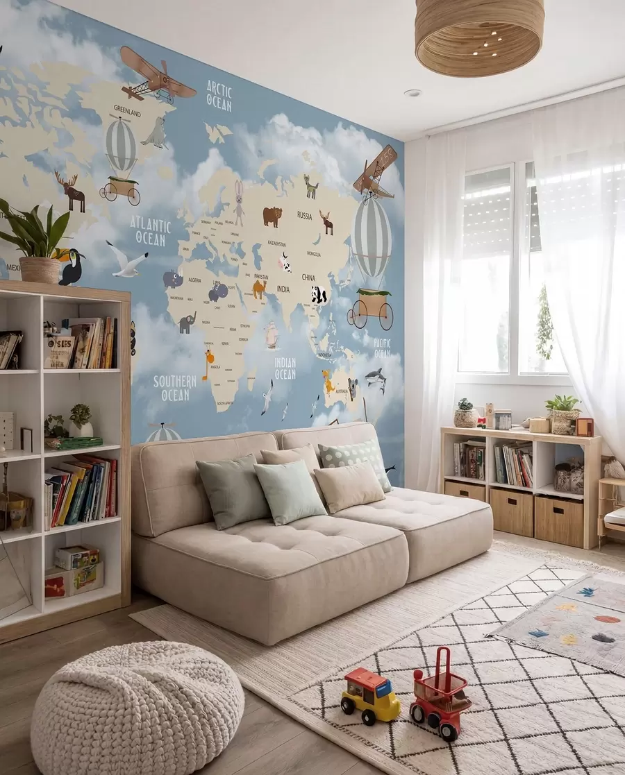 murales de pared Pequeño viaje por el mundo u48123