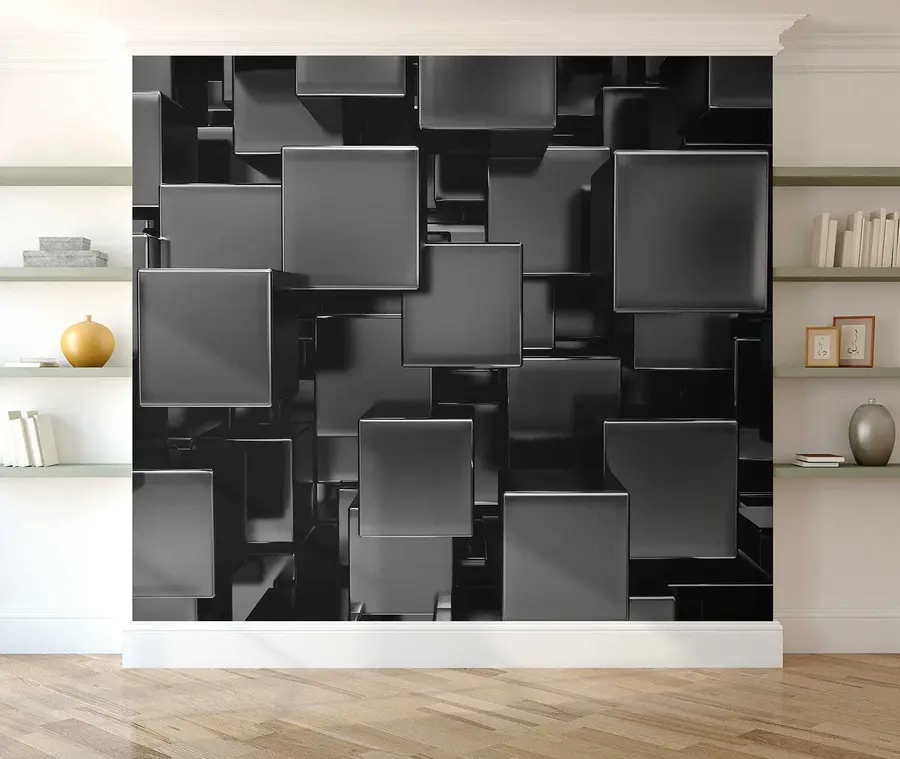 murales de pared Cubos de titanio anodizado u53412