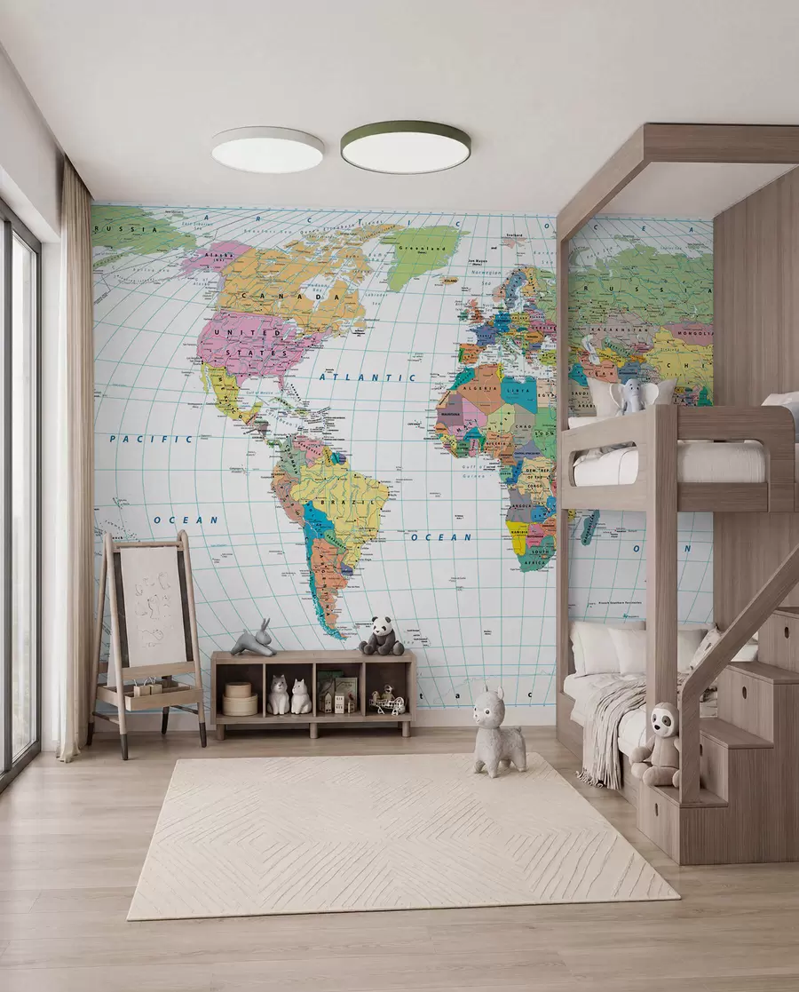 murales de pared Mapa del mundo u53652