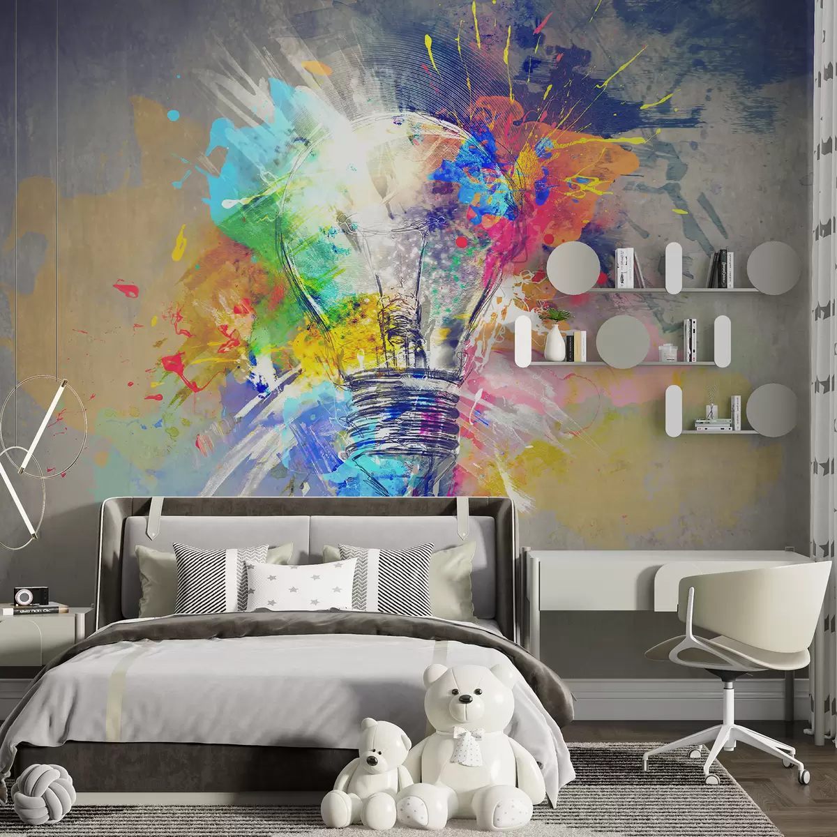 murales de pared Una idea brillante en color u53882