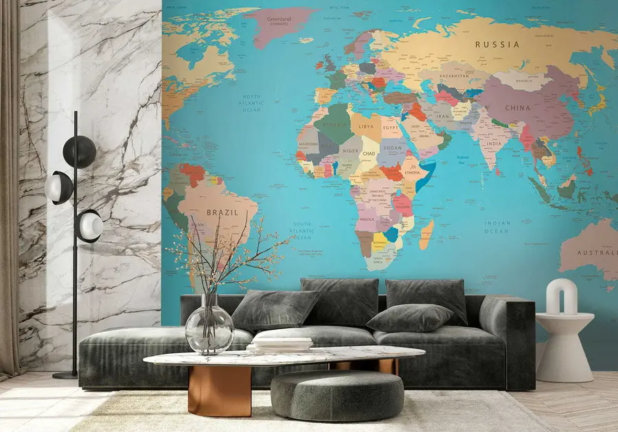 Murales de pared Mapa del mundo u57440 murales de pared Mapa del mundo u57440
