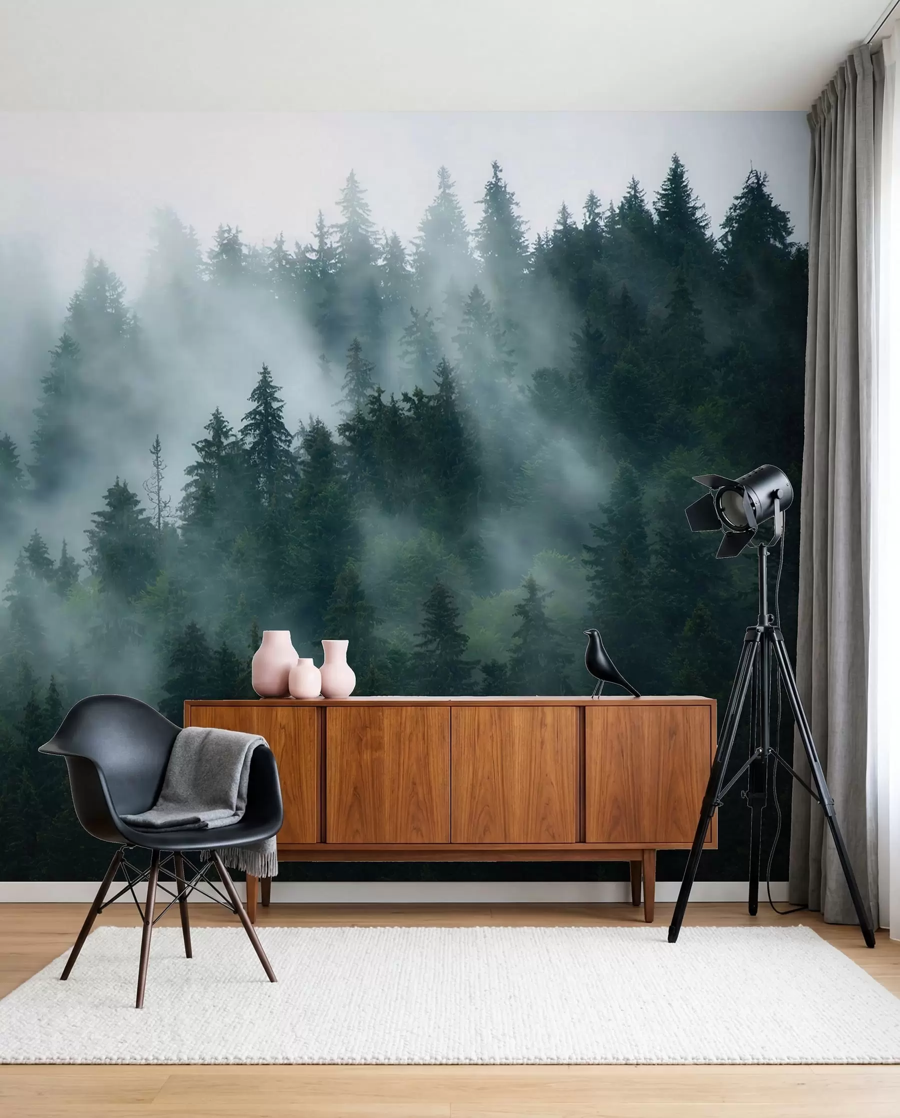 murales de pared Bosque verde esmeralda u57914