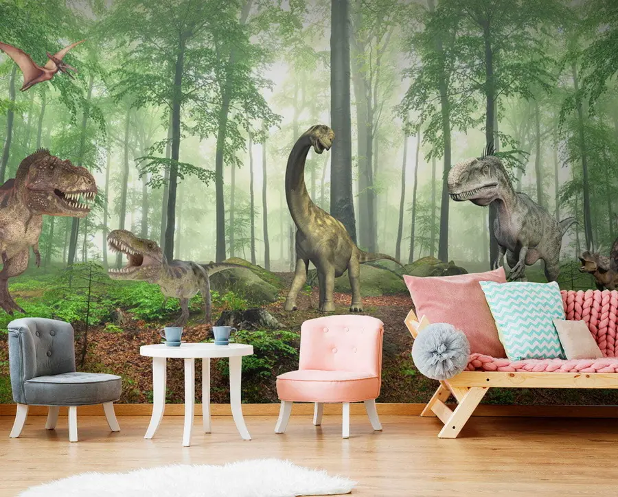 murales de pared Dinosaurios en el bosque u60039