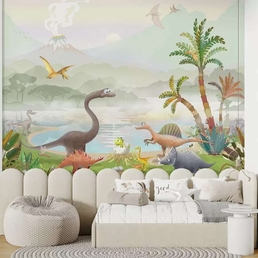 murales de pared Dinosaurios de dibujos animados u60040