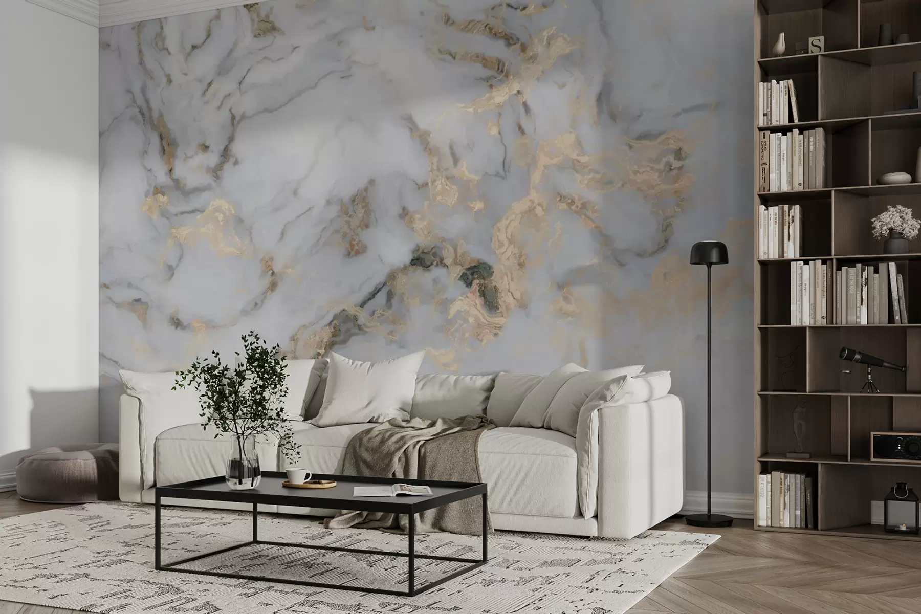 murales de pared Mármol con oro u60555