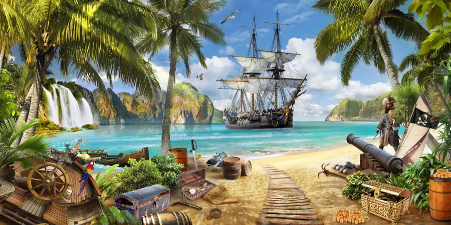 murales de pared Barco pirata u62419