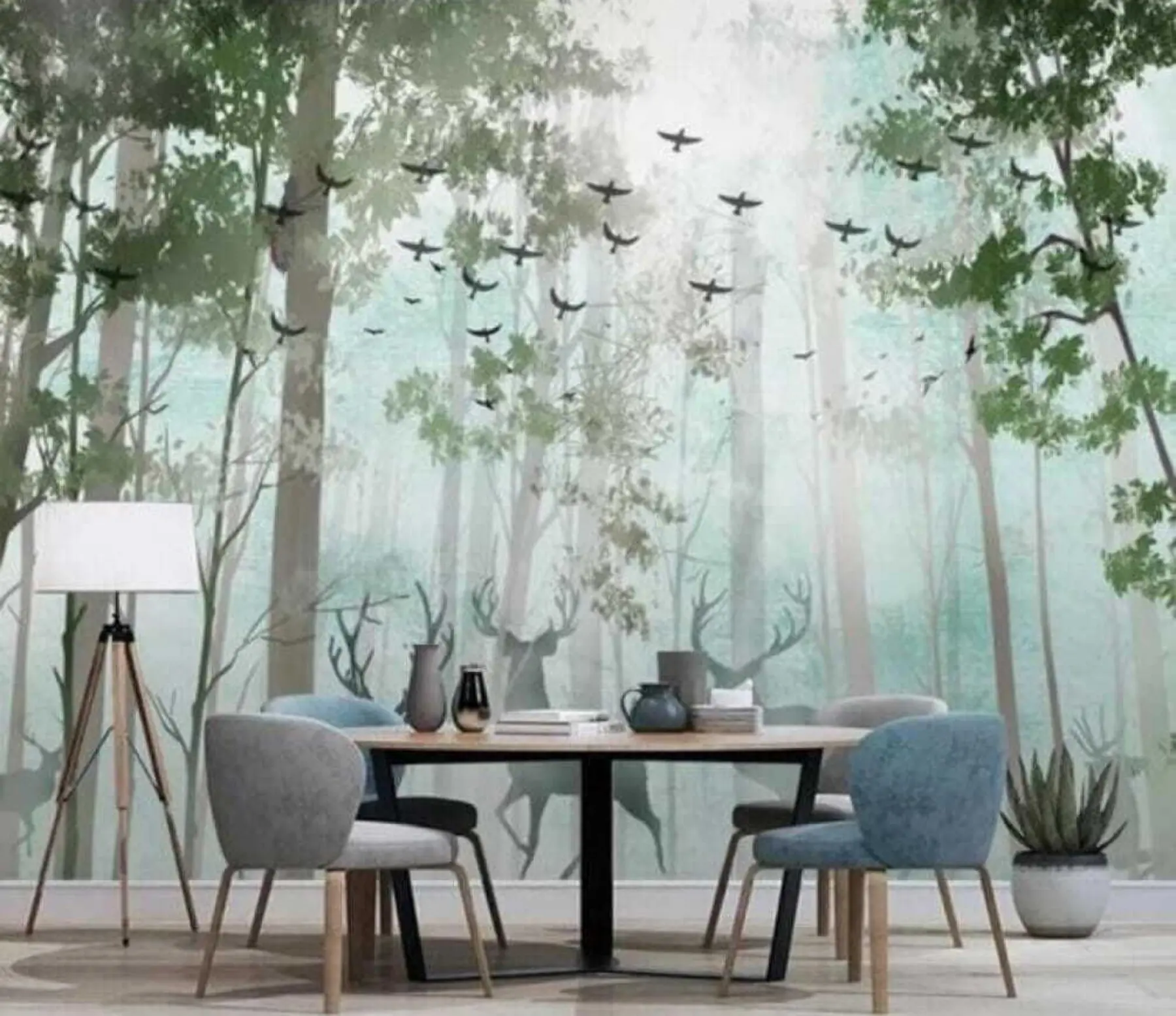 murales de pared Ciervo en el bosque u66152
