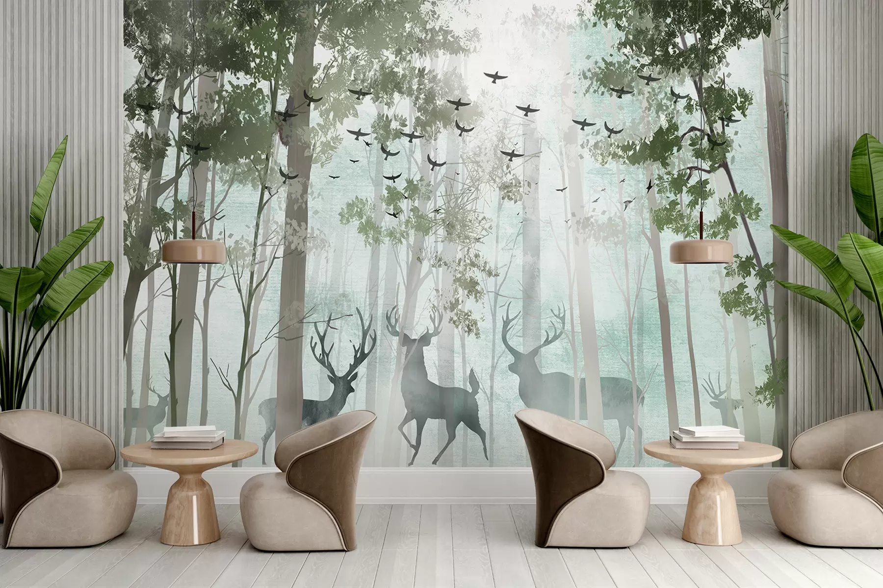 murales de pared Ciervo en el bosque u66152