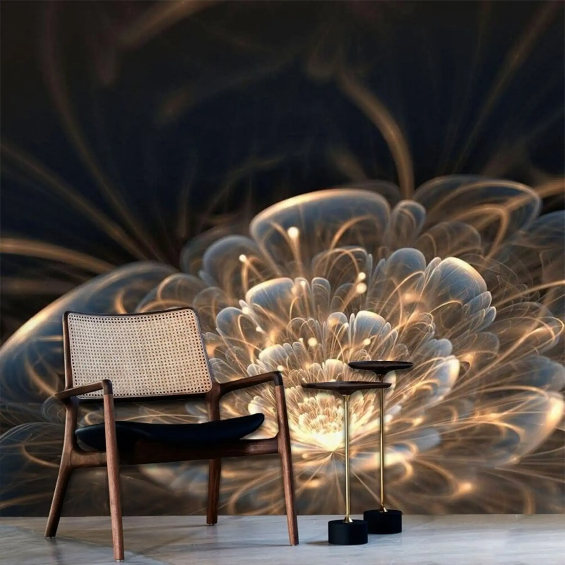 murales de pared Dibujar con luz sobre fondo oscuro u59705