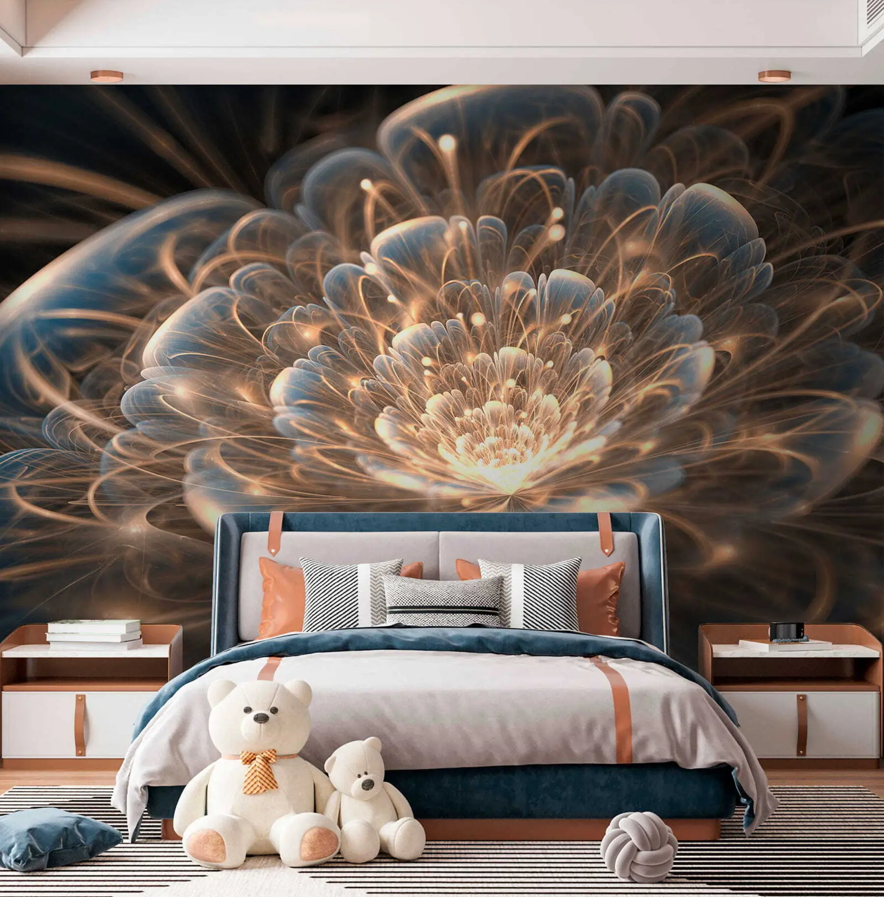 murales de pared Dibujar con luz sobre fondo oscuro u59705