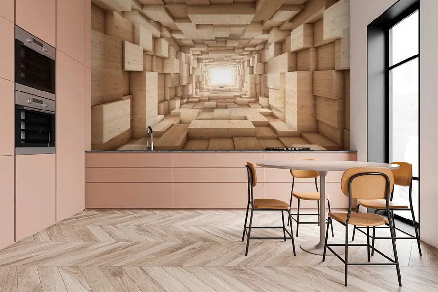 murales de pared cubos 3D u77811