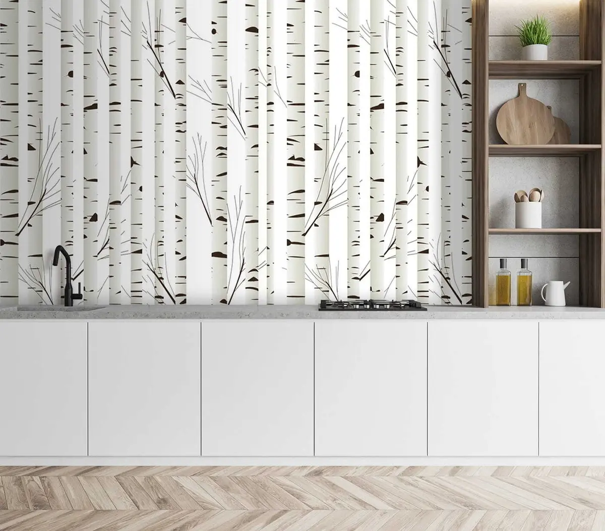 Murales de pared Bosque de abedules u58973 murales de pared Bosque de abedules u58973